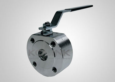 Válvula de bola del tipo de obleas, válvula de bola fina de acero inoxidable CF8 CF8M F304 F316