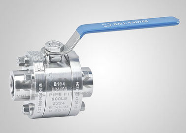 3-pc válvula de bolas de alta presión acero forjado 3000 Psi enchufe soldado