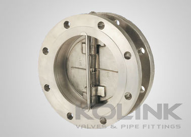 Válvula de retención de oblea con bridas de acero inoxidable de doble placa 2-48 pulgadas