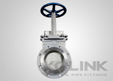 Válvula de puerta de cuchillo de brida con cono de desviación SS 2-48 pulgadas