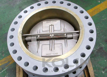 Válvula de retención de oblea con bridas de acero inoxidable de doble placa 2-48 pulgadas