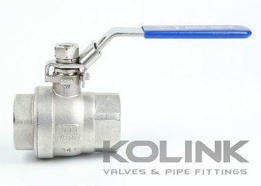 Valva de bola de acero inoxidable de 2 piezas BSPT NPT 1000PSI con perforación completa