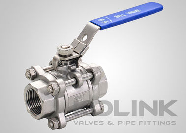 Valva de bola de acero inoxidable de 3 piezas BSP Dispositivo de bloqueo de conexión de conexión de soldadura SS304 SS316