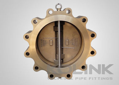Válvula de verificación de doble puerta de bronce de bronce C95800 AB300 con brillo de larga duración